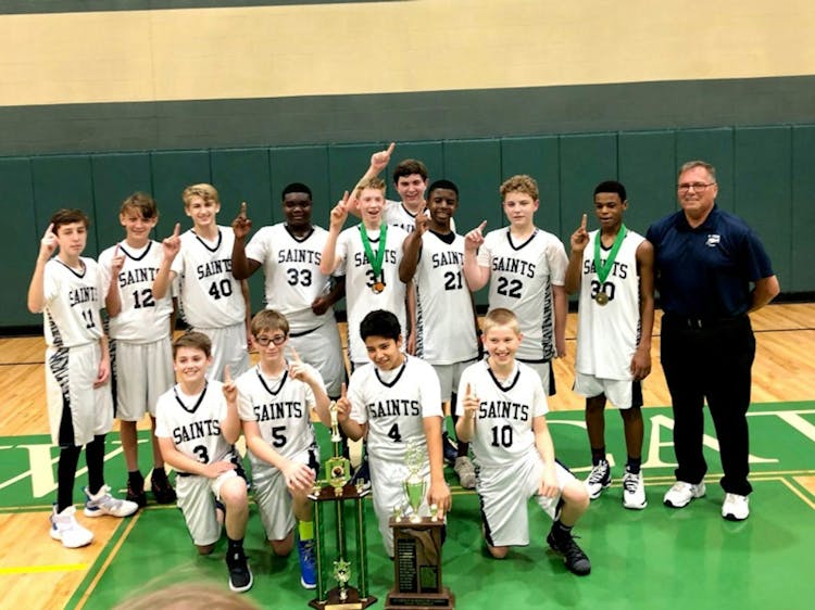 St. Michael Lutheran Saints Boys Varsity Basketball 2019