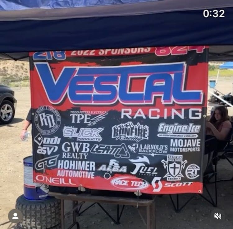 Devin Vestal racing